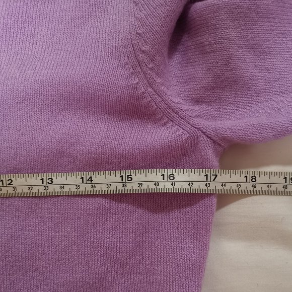 Peck & Peck 2 Ply 100% Cashmere V-neck Sweater Size M - Picture 5 of 6